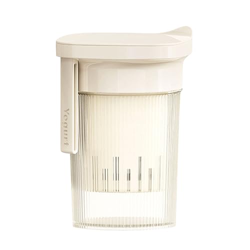 Colador de yogur DIY – Filtro reutilizable para queso y yogur con tapa – Juego de con bolsa de malla fina reutilizable para frutas, alimentos y café