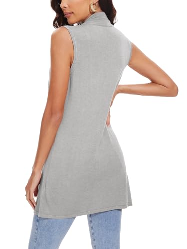 Image of Spicy Sandia Womens Sleeveless Long Knit Cardigan Vest