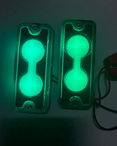 Image of AUTO MT 2PC CAR LED Light Side Panel Indicator for All VEHICHLE Maruti Maruti 800 Alto Van Bus Truck Maruti Gypsy King (2PC GREEN COIN SIDE Indicator)