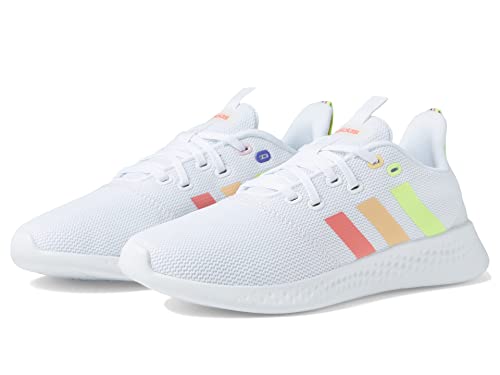 adidas Women's Puremotion Running Shoe, White/Semi Turbo/Pulse Amber, 112