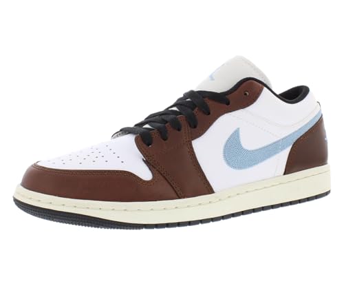 NIKE Jordan Men's 1 Low SE White/Industrial Blue (FN5214 141) - 9.5