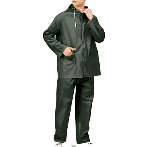 Cambkatl Men's Waterproof Rain Suit 2 Piece Lightweight Rain Jacket Pants Outdoor Hiking Gear Rainwear for Women - Main Image