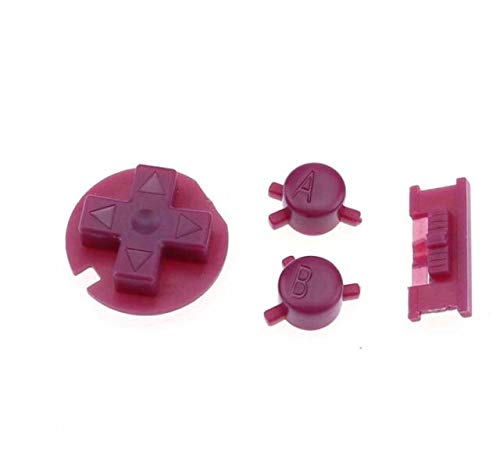 Image of Plastic Power ON Off Buttons Keypads Replacement for Gameboy Color GBC Button A B Control Button D Pads (Purple)