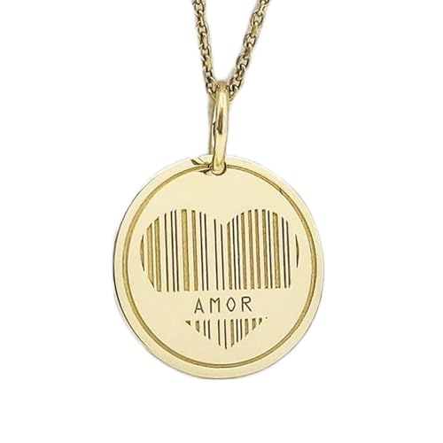 Colgante de corazón LKBEADS de plata ley 925 amuleto grabado ideal para regalar en momentos de amor