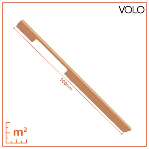 Image of VOLO Wardrobe Cabinet Handle - Multi-Use Pull Handle for Wardrobe, Drawer, Sliding Closet, and Door in Kitchen, Office, and Bedroom Pack of 1 (Rose Gold, 900MM (36 Inch))