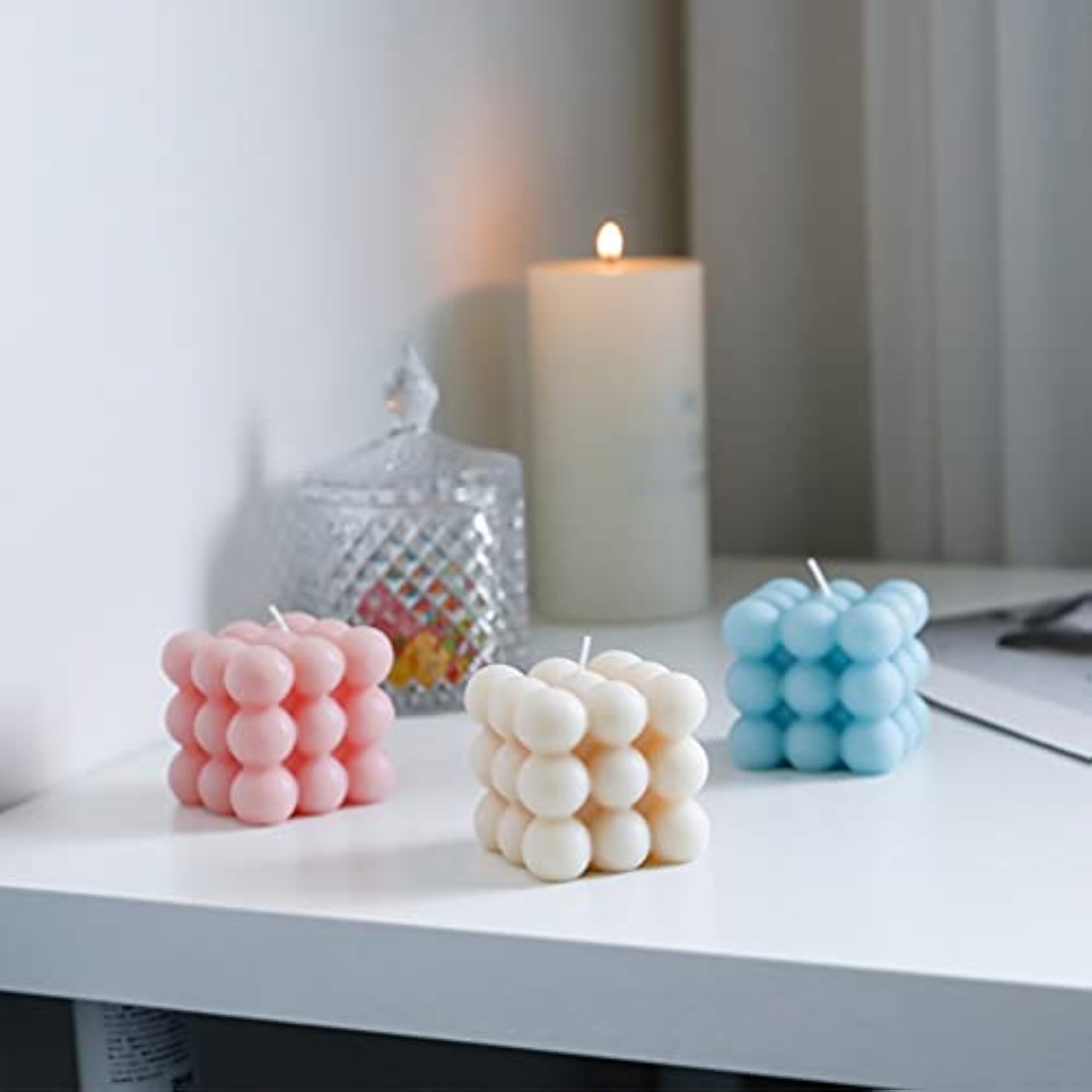 Big Bubble Cube Candle, Handmade Decorative