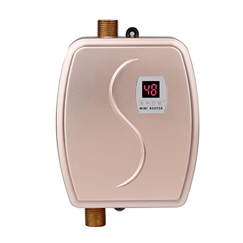 Scaldabagno per bagno Riscaldatore di acqua for riscaldamento istantaneo a gas naturale for scaldabagno a gas naturale for uso domestico Ospedali, scuole e case di cura(Gold)
