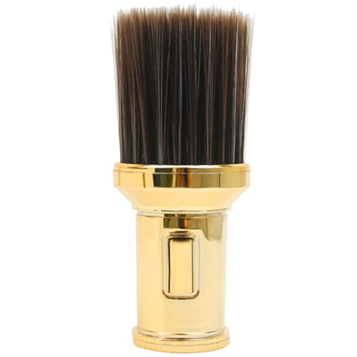 SHOWERORO Cepillo para Limpieza de Cabello Roto Dorado Plumero de Peluquería Multifuncional Cepillo de Cuello Compacto para Salón y Uso Profesional Suministros de Peluquería Eficaz para