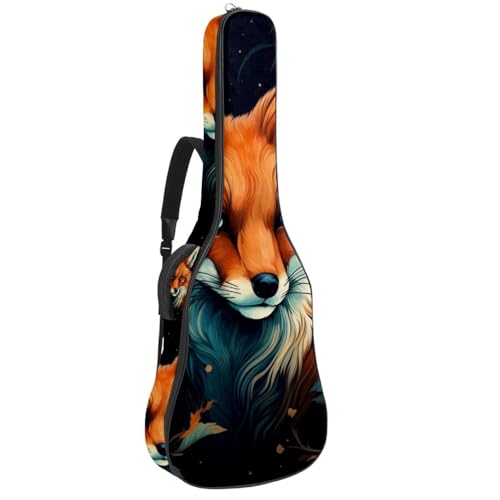 Sac pour guitare acoustique étanche housse de transport motif renard 42.9 in
