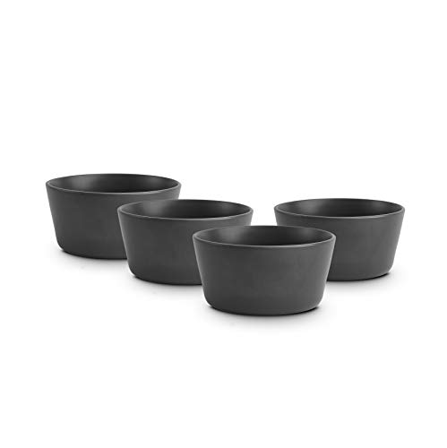 Image of Stone Lain Coupe Stoneware Set of 4, Bowls, Black Matte