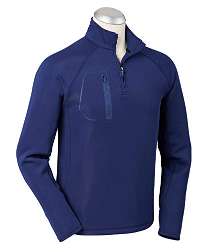Bobby Jones XH2O Crawford Performance Golf Pullover  Mens 1/4 Zip Pullover Golf Apparel, Large, Summer Navy