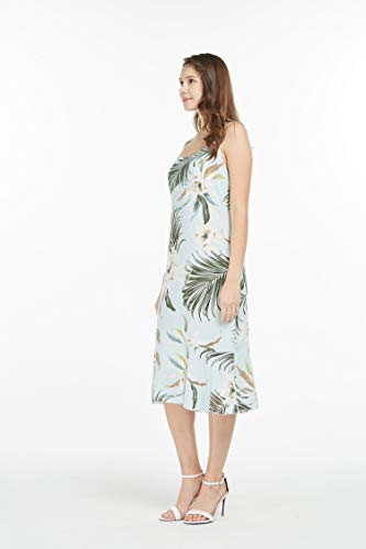 Image of Wispy Cereus Light Blue Family Matching Hawaiian Clothes | Family Matching Outfits • Soft Rayon Fabric • Tropical Floral Print • Vacation Ready • Luau Party Wear