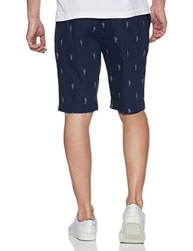 Image of Jockey Men's Regular Fit Cotton Shorts (9005 Navy Print1 Large)