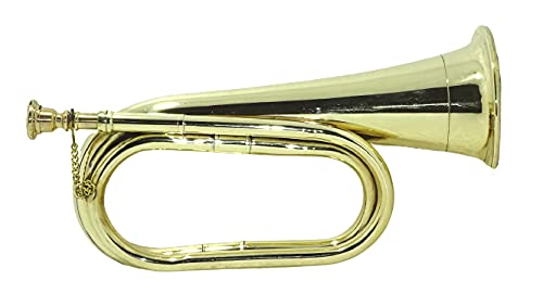 SHREYAS Brass Bugle Professional Civil War Era US Militär Kavallerie Stil Horn