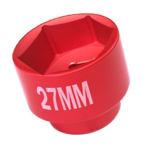 Felisbieti 27mm oil filter socket wrench 3/8 Drive 6-point for Mercedes Ford f150 Renault Nissan Dodge Hyundai Kia Mini Fiat Bronco oil filter/fuel filter hosing cap Removal tool-27mm