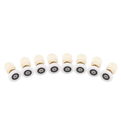 Fdit Shower Door Rollers Brass Sliding Door Glass Shower Roller Runner Bathroom Doors Diameter 20mm 23mm 25mm27mm (Set of 8)(25mm) - Image 2