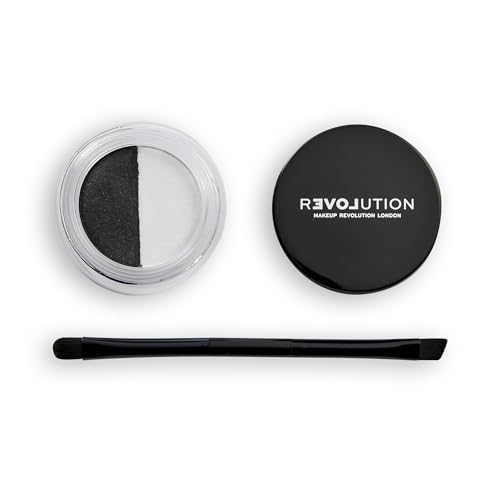 Image of Revolution Relove Water Activated Eye Liner Double Up Long Stay Smudge-Proof Red & Yellow (White & Black)