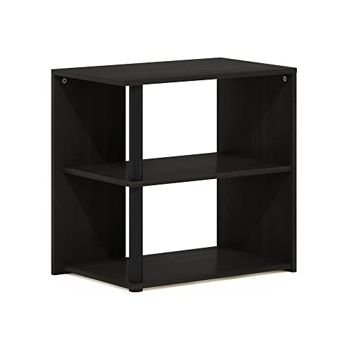Image of Furinno Romain Side Table, 2-Tier End Table with Open Shelf, Night Stand, Bedside Table, for Living Room, Bedroom, Espresso