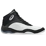 ASICS Men's Split Elite Wrestling Shoes, 10.5, White/Black