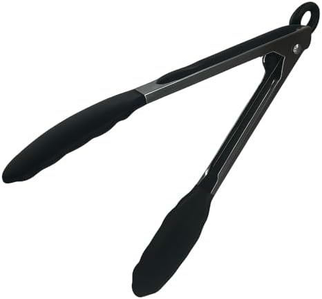 Pegador de Silicone Culinário Inox 25cm com Cabo Antiderrapante P...
