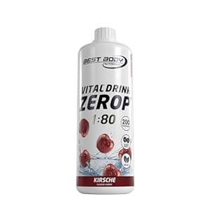 Best Body Nutrition Vital Drink ZEROP® - Kirsche, Original Getränkekonzentrat - Sirup - zuckerfrei, 1:80 ergibt 80 Liter Fertiggetränk, 1000 ml