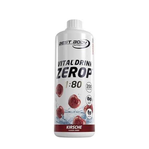 Best Body Nutrition Vital Drink ZEROP - Kirsche, zuckerfreies Getränkekonzentrat, 1:80 ergibt 80 Liter Fertiggetränk, 1000 ml