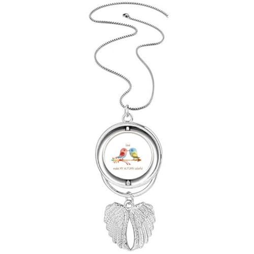 Collier ailes d'ange Art Déco pendentif oiseaux d'automne chic