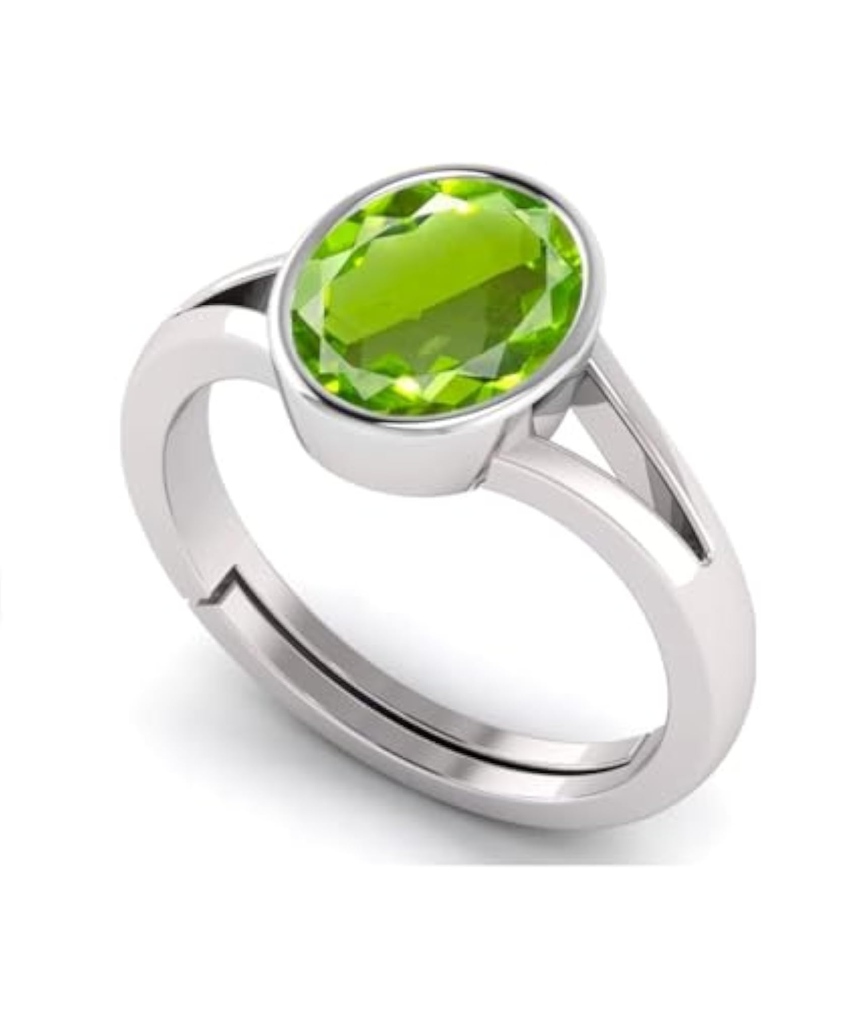 Women's 17.50 Ratti Peridot Engagement Ring, Genuine Green Gemstone Jewelry