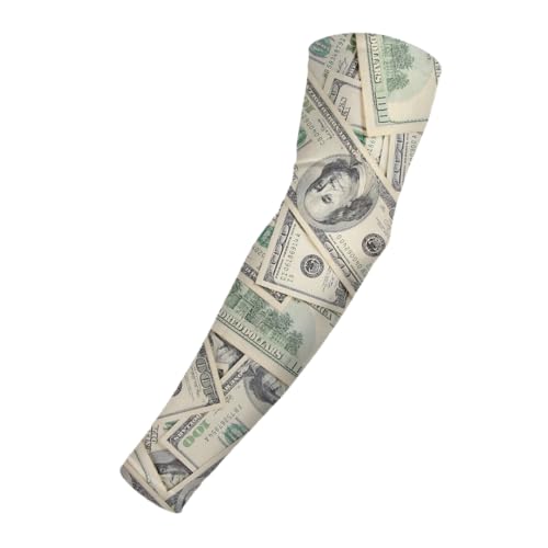 DEHAHA Kids Youth Money Arm Sleeves for Girls Boys Baseball Cycling Activities,Youth Small