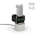 Produktbild Lenture Wireless Watch Ladestation mit Airpods Ladecase Ersatz, Desktop Adapter Kompatibel mit Airpods 1/2, Watch Series 4/3/2/1 (Silber)