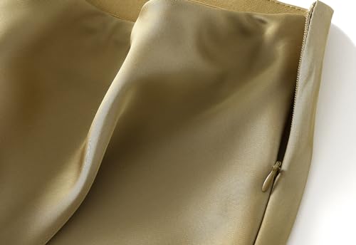 Wellwits Women's Satin Touch Maxi Trumpet Skirt3