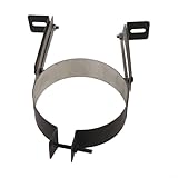 Soporte ajustable de acero inoxidable para tuberías de chimenea de 150 mm, soporte de tubo de chimenea montado en la pared, diseñado para necesidades de instalación de estufas de leña y chimenea (12,5