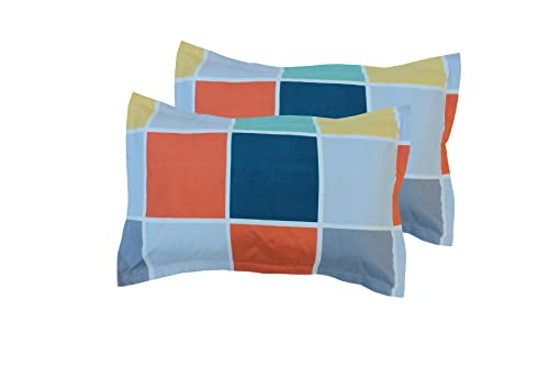Image of Room Single Bedsheet with 1 Pillow Cover, Single Bed, Printed- 60 x 90 Inches (Multicolor)
