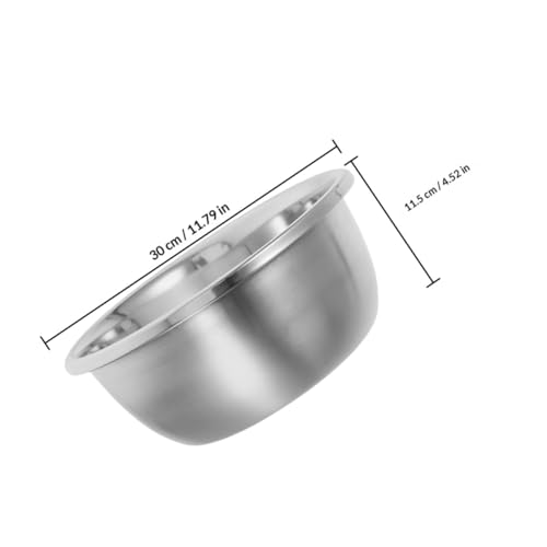 Bowl metálico grande de acero inoxidable 30 cm miniatura 2