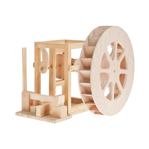 matches21 HOME & HOBBY Hammerwerk DIY Holz Bastelset für Kinder ab 12 Jahren mit Wasserrad nach Leonardo Da Vinci