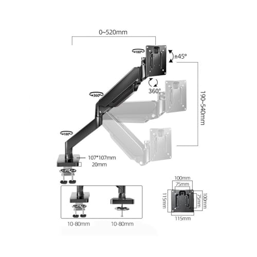 Support de moniteur robuste pour écran 17-49 pouces VESA 75/100
