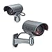 Produktbild Relaxdays 2 x Dummy Kamera im Sicherheits Set, CCD Kamera mit LED, schwenkbare Sicherheitskamera, für außen und innen, drahtlos