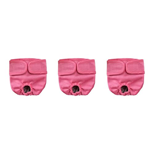 YIUPEDRFG 3 Set di Mascotas Pantalones fisiológicos Pañales Bragas ajustables Sanitario Rosa XS