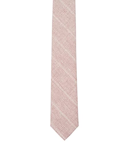 Image of BELLUNO Men's 2.5 inch Skinny Solid Cotton Linen Ties