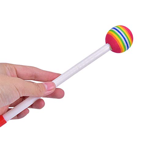 2Pcs Lollipop Round Felt Drum Stick Mallet Hammer Hand Percussion Beat Toy For Kids #TOP3
