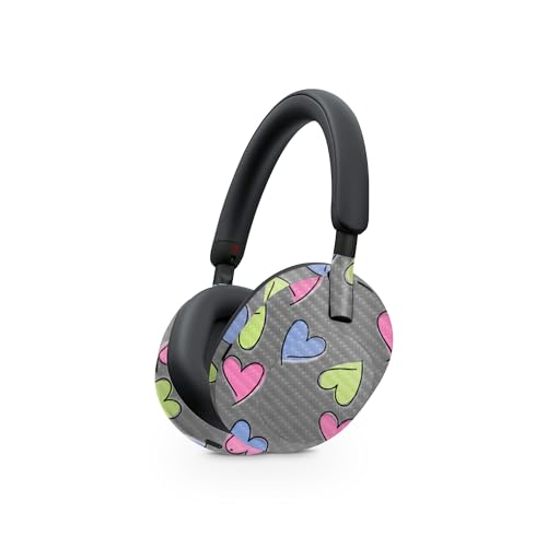 Image of MightySkins Carbon Fiber Skin Compatible with Sony WH-1000XM5 Headphones - Girly | Protective, Durable Textured Carbon Fiber Finish | Easy to Apply, Remove, and Change Styles