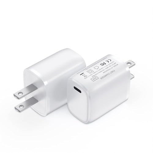 Image of [2 Pack] USB-C Wall Charger, 20W USB-C Power Adapter Replacement for Phone 17 /16 /15 /14 /13 /15 Pro /Pro Max /Plus /XS /XR /X,Galaxy, Pixel,i Pad and More