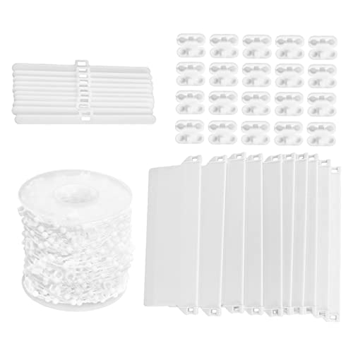 Levemolo Vertical Blind Bottom Chain Bottom Plate Kit 10 Double Hangers 20 Valance Clips for Blinds Strong