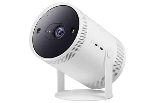 Samsung The Freestyle 2nd generation LFF3C Proiettore Portatile FHD Wi-Fi, Schermo Fino a 100'', USB, Auto Focusing e Leveling, Suono a 360°, Smart TV, Bianco, 2023