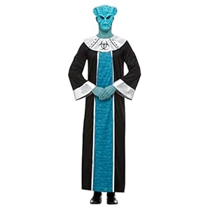 Smiffys Señor alienígena, color azul, L-Size 42″-44″ (51015L)