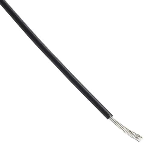 Alpha Wire Single Conductor Cables (Hook-Up Wire) 14 AWG Copper, Tinned 100.0' (30.5m) 600V Black