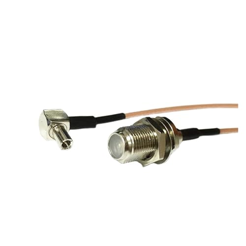Câble TS9 RG178 à angle droit adaptateur femelle type F de 30cm pour antenne