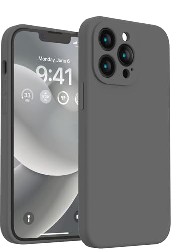 Image of Elzzi Square Candy Liquid Silicone iPhone Case Cover Compatible for iPhone 13 Pro, All Cube Series with Microfiber Lining Compatible iPhone 13 Pro (6.1 inch) - Space
