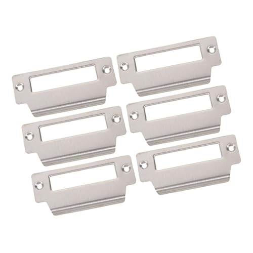 ULTECHNOVO 6pcs Stainless Steel Door Strike Plates for Door Frame Replacement Deadbolt Strike Plate Silver Finish for Home and Commercial Use