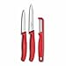Price comparison product image Victorinox Swiss Classic paring Knife Set with Peeler, Vegetable Knife and Tomato Knife, 3-Piece Set, Extra Sharp Blade, Red